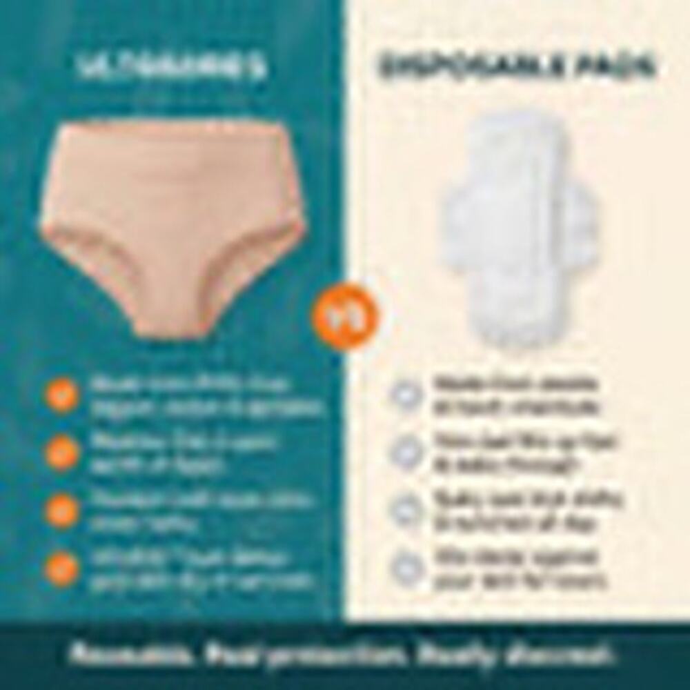 Ultradries Incontinence Underwear Lot - 6 M Nude Panties, 3 Booster Pad Packs